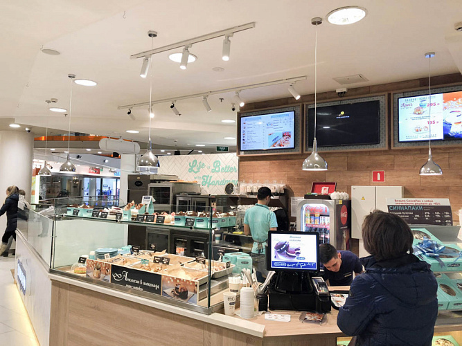 CINNABON, сеть пекарен - освещение рис.2